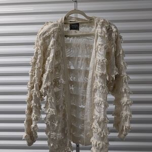 Vintage Paula Sweet Mink Muslin Textured Cardigan